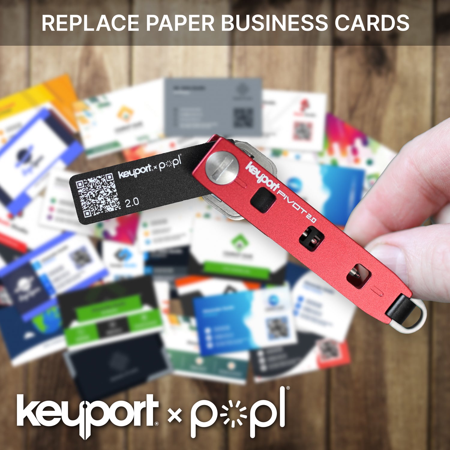 The ultra-light, thin & tiny Popl x Keyport Digital ME Key 2.0 replaces your bulky expensive paper business cards with a flexible electronic alternative.