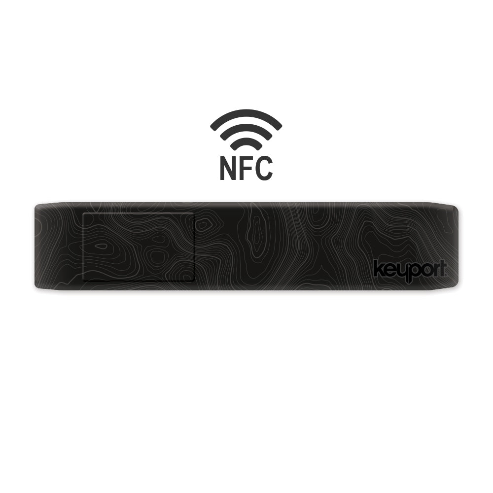 NFC-Enabled Black on Black Topo Faceplate