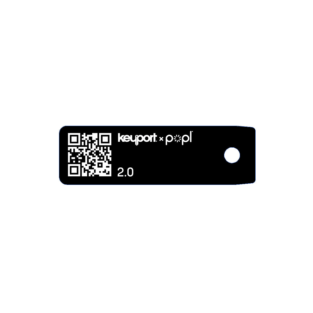 Popl x Keyport Digital ME Key 2.0 NFC enabled digital business card with QR code for key organizer or keychain