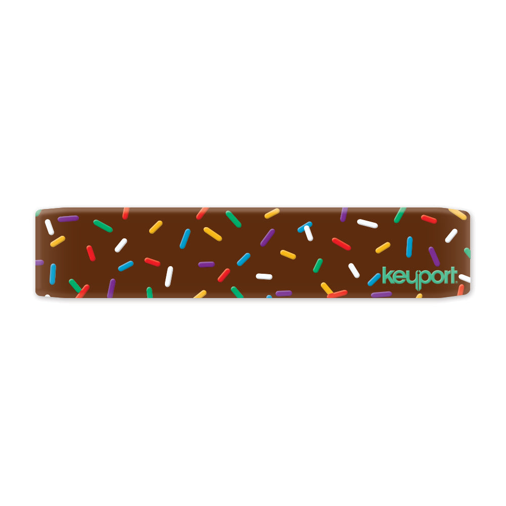 Keyport Faceplate featuring a chocolate donut with frosting and sprinkles