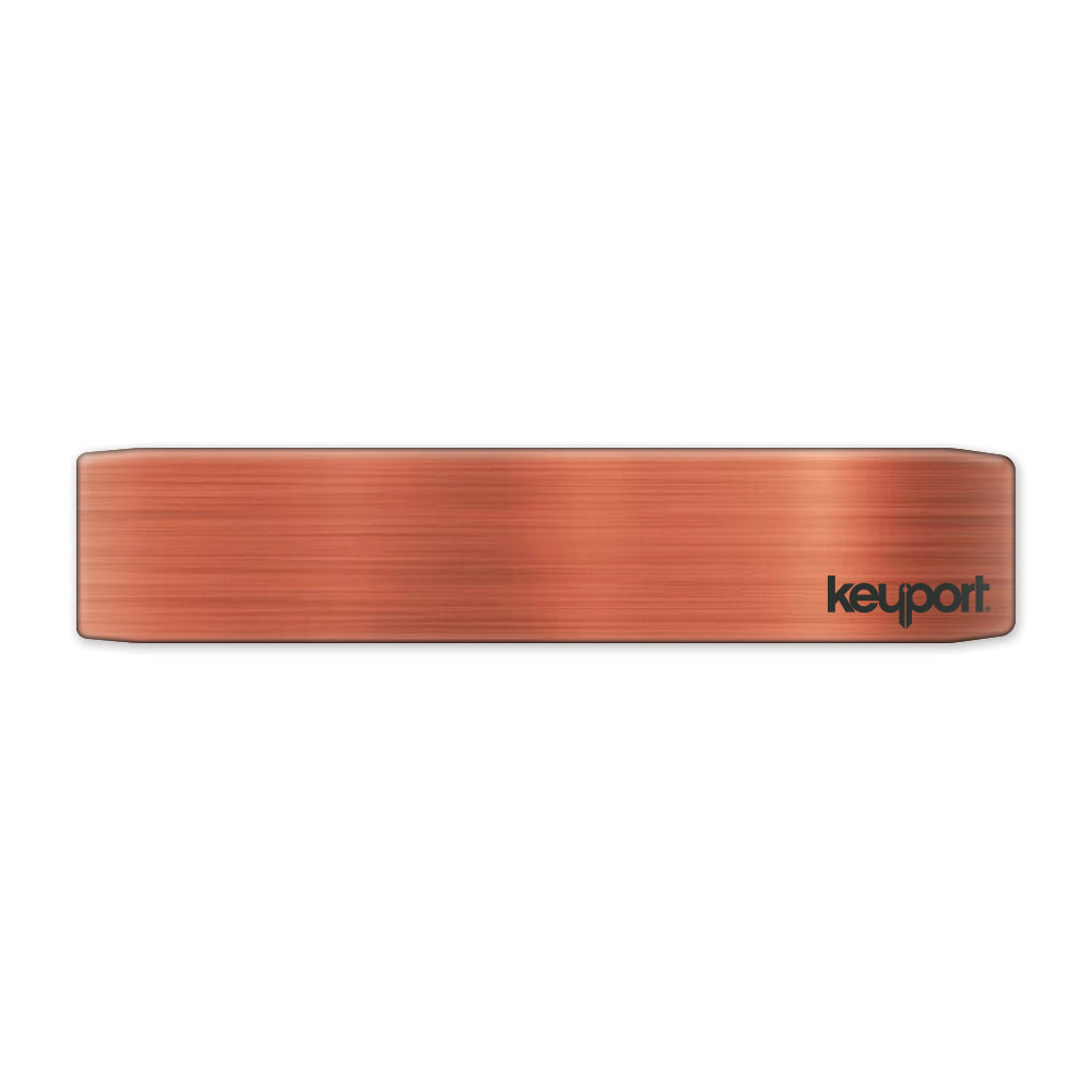 Keyport Faceplate in copper metal with a brushed finish