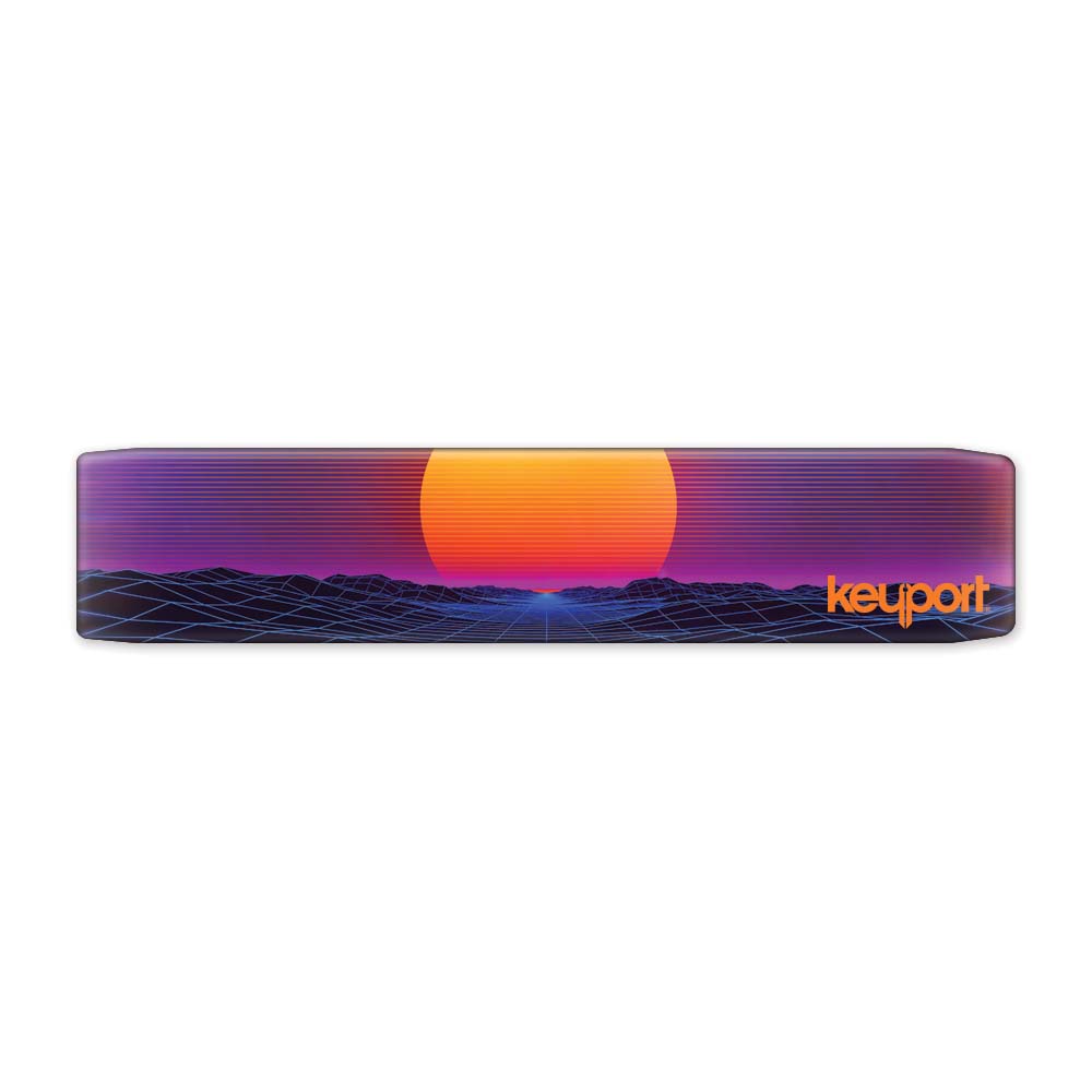 Keyport faceplate with cyber sunset design