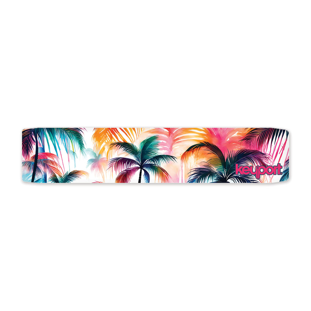 Keyport Faceplate with Miami palm trees design under a colorful sunset sky