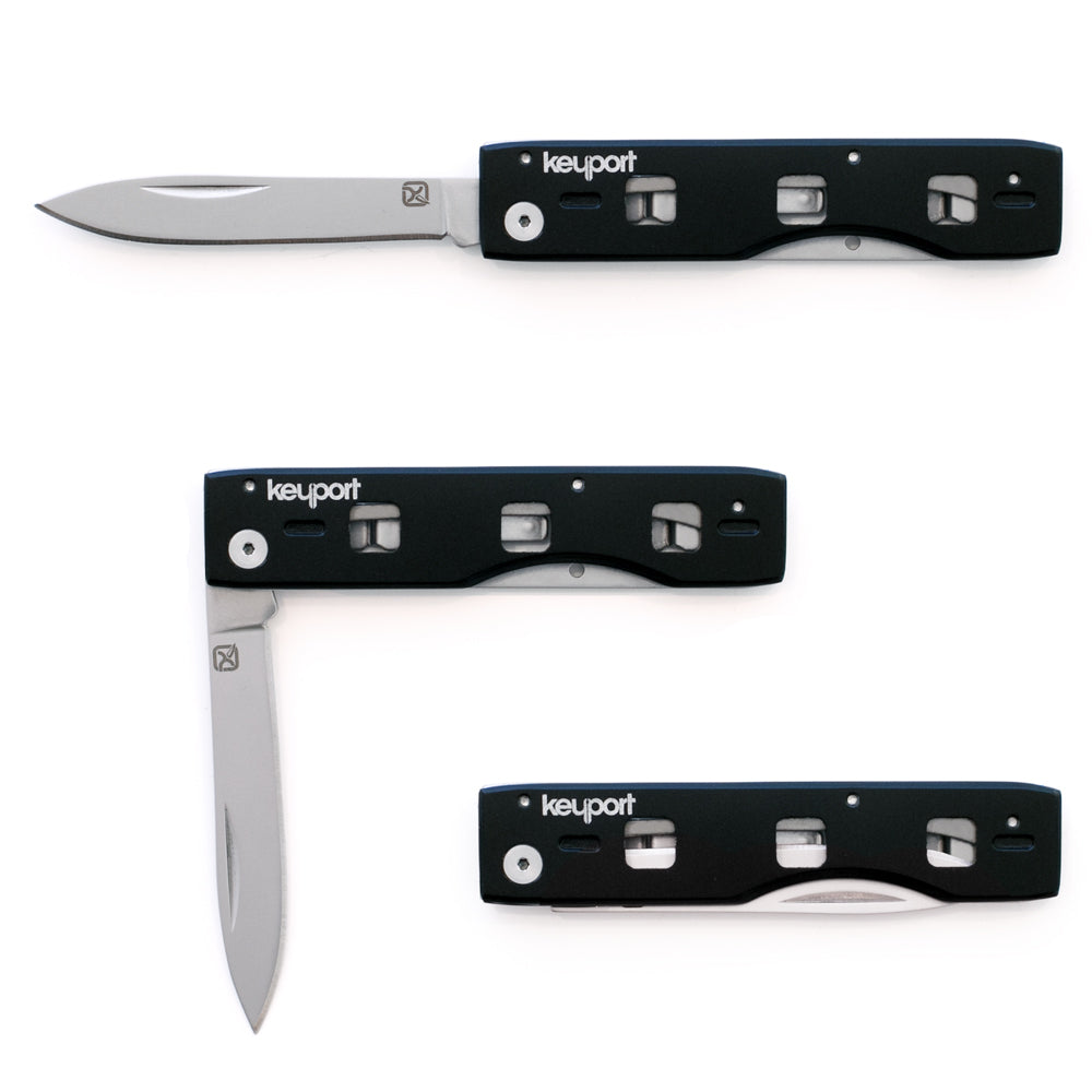 Black Keyport Pocketknife for modular Slide, Pivot, or Anywhere Tools