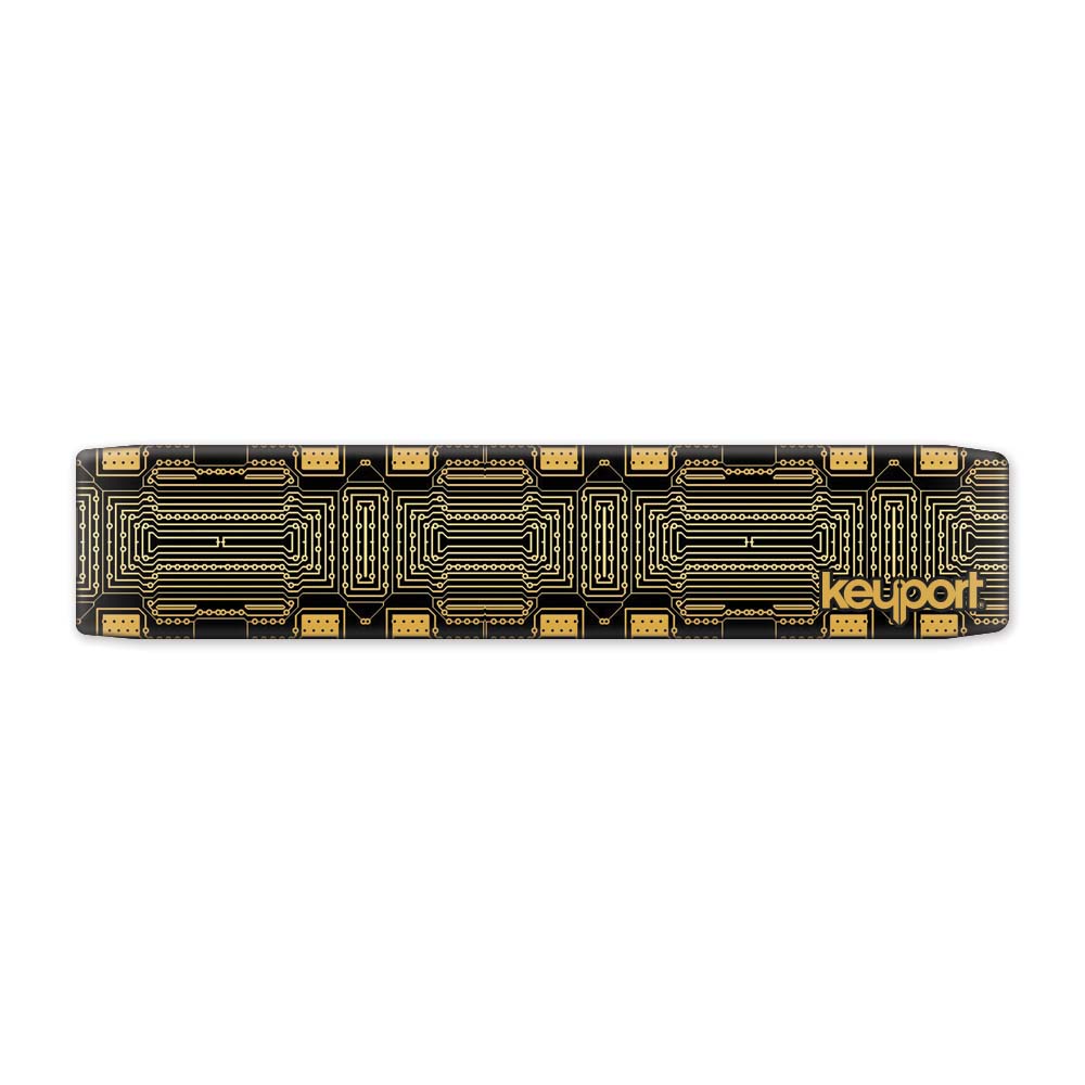 Keyport Faceplate with black and gold circuit board design