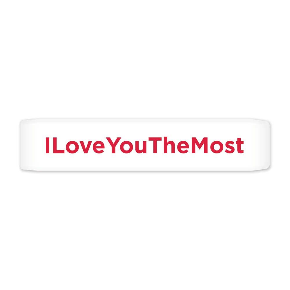 White Keyport Faceplate with I Love You the Most text in elegant script