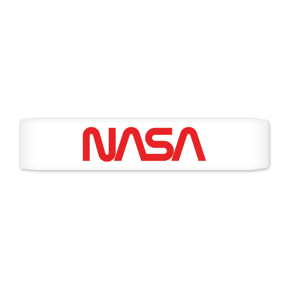 Keyport Faceplate featuring the NASA worm logo in bold red letters