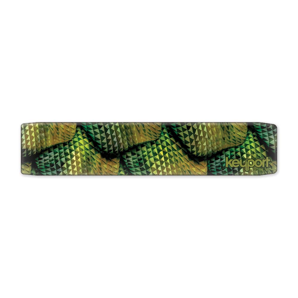 Keyport Faceplate featuring a blue green 3D snake skin texture