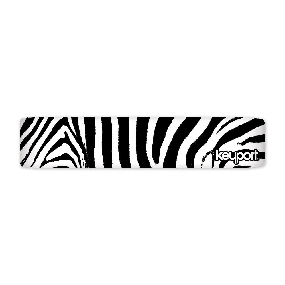 keyport Faceplate featuring a zebra stripe pattern in black and white